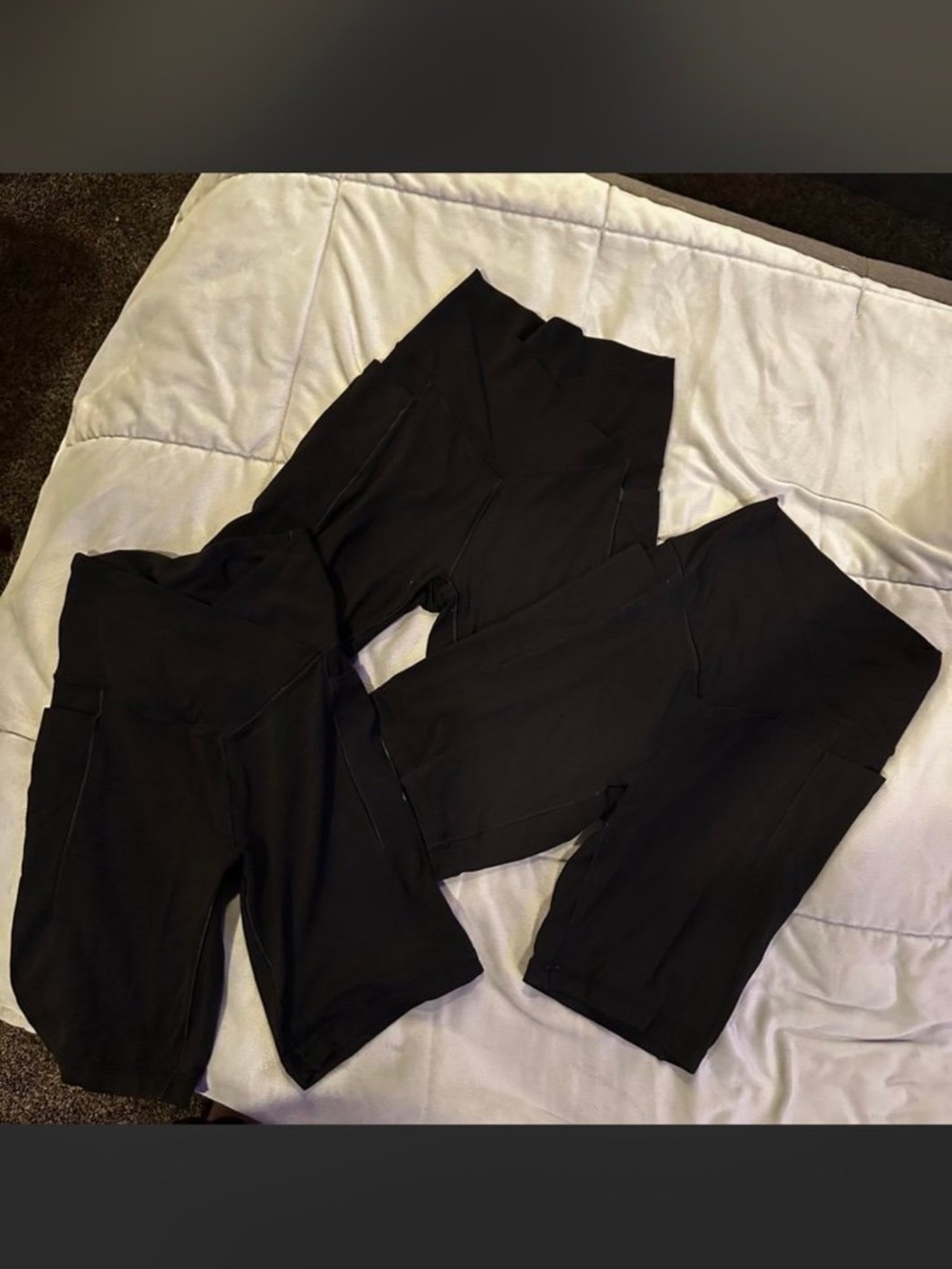 Crossover pocket biker shorts